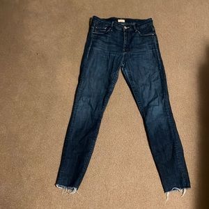 Mother High Waisted Looker Ankle Fray 28